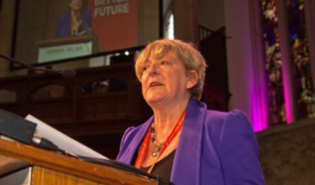 UNISON Northern Ireland regional secretary Patricia McKeown addresses ICTU in Dublin