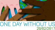 One day without us hands logo
