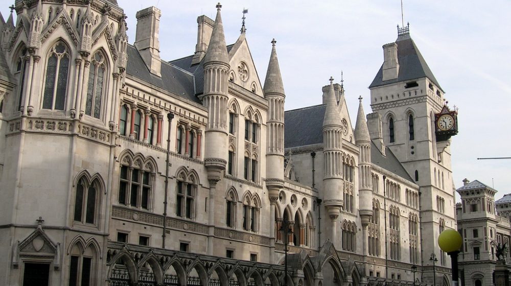 High court building in London