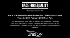 Race for Equality logo giving details of the event